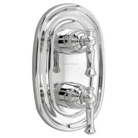 T440740.002 Quentin 2 Handle Thermostatic Shower Valve Trim Kit, Polished Chrome 