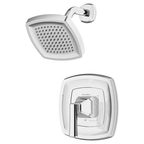 TU612501.002 Crawford 2.5 gpm and 9.5 L/min Shower Trim Kit with Showerhead, Double Ceramic Pressure Balance Cartridge with Lever Handle, Polished Chrome 