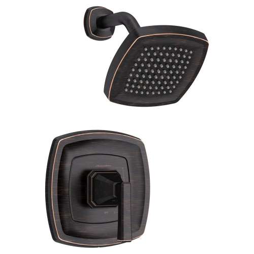 TU612507.278 Crawford 1.8 gpm and 6.8 L/min Shower Trim Kit with Water Saving Showerhead, Double Ceramic Pressure Balance Cartridge with Lever Handle, Legacy Bronze 