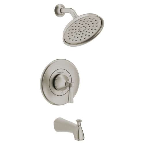 TU617502.295 Glenmere 2.5 gpm/6.8 L/min Tub and Shower Trim Kit with Showerhead, Double Ceramic Pressure Balance Cartridge, Brushed Nickel 
