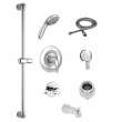 TU662225.002 Commercial Shower System Trim Kit 2.5 gpm/9.5 Lpm with 36 Inch Slide Bar, Hand Shower and Tub Spout, Polished Chrome 