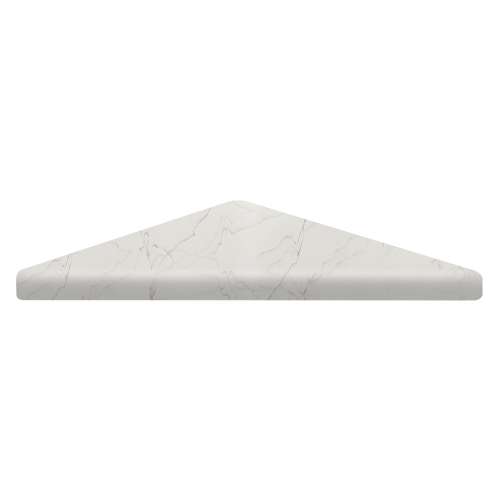 American Standard 8-in x 8-in Solid Surface Glue-On Corner Shelf (2-Pack), in Ranch White