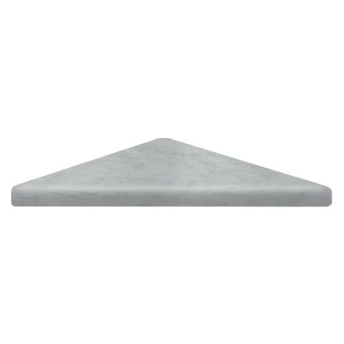 SMCS99SS-185 9-in x 9-in x 1-in Solid Surface Corner Shelf/Footrest With Stainless Steel Dowel Pins, Creme Brulee