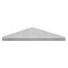 SMCS99SS-27 9-in x 9-in x 1-in Solid Surface Corner Shelf/Footrest With Stainless Steel Dowel Pins, Grey Stone
