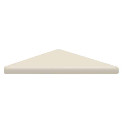 American Standard 9-in x 9-in Solid Surface Corner Shelf with Stainless Steel Bracket, in Cameo