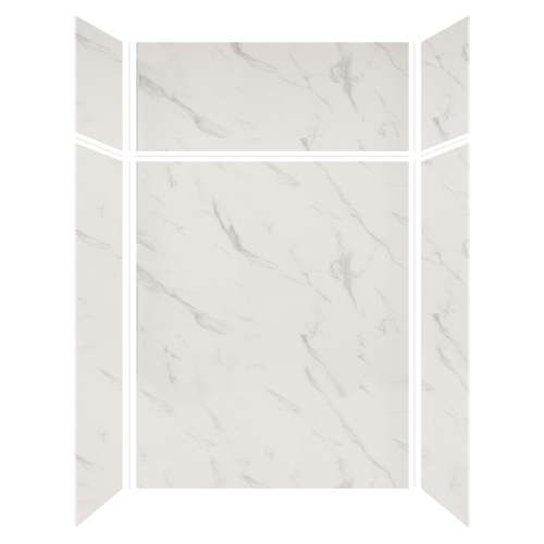 American Standard Reserve 60-in x 36-in x 72+24-in Glue to Wall 3-Piece Transition Tub Wall Kit, Camden