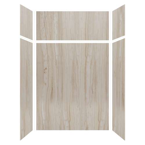 American Standard Reserve 60-in x 36-in x 72+24-in Glue to Wall 3-Piece Transition Tub Wall Kit, Serenade