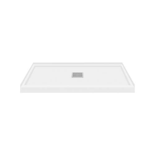 American Standard  48-in x 32-in Single Threshold Center Drain Shower Base, White