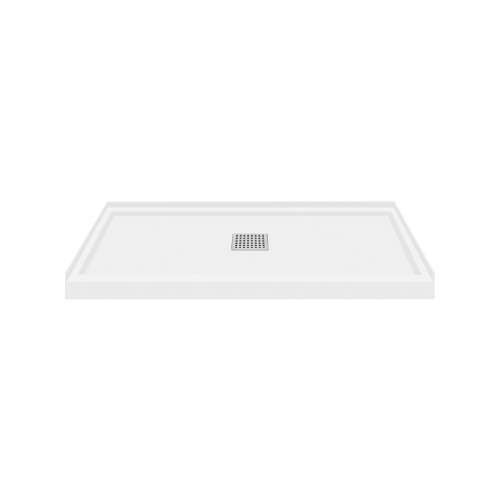 American Standard  48-in x 36-in Single Threshold Center Drain Shower Base, White