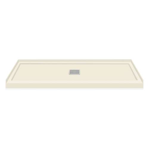 SMFL6034C-32 60-in x 34-in Linear Single Threshold Shower Base With Center Drain, Cameo