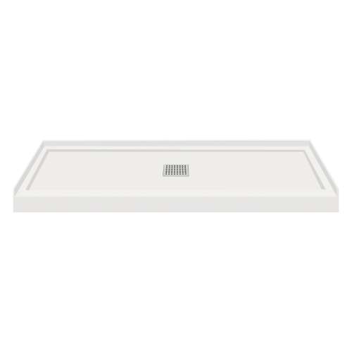 American Standard  60-in x 32-in Single Threshold Center Drain Shower Base, Grey