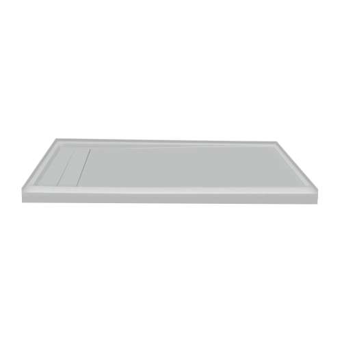 American Standard  60-in x 32-in Ultra Low Threshold Left Hand Concealed Drain Shower Base, Grey