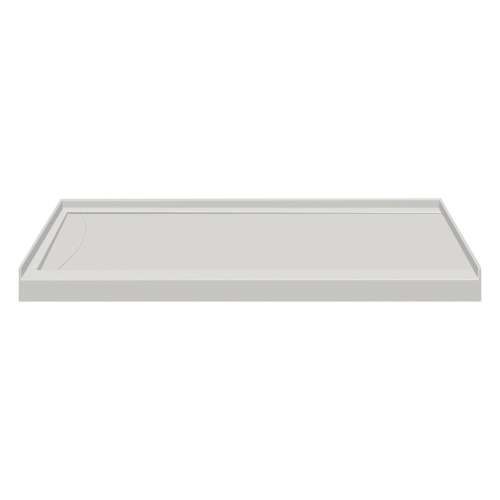 SMFSL6032L-87 60-in x 32-in Cast Solid Surface Low Profile Shower Base With Linear Concealed Left Hand Drain, Concrete