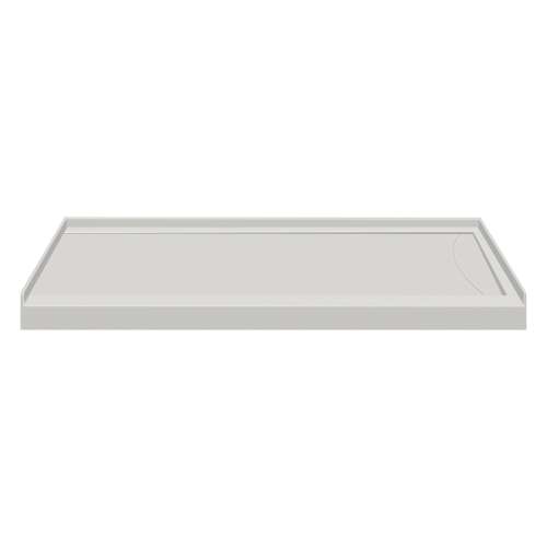 SMFSL6032R-87 60-in x 32-in Cast Solid Surface Low Profile Shower Base With Linear Concealed Right Hand Drain, Concrete