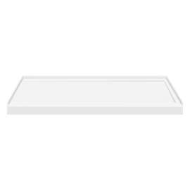 60-in x 32-in Low Threshold Right Hand Concealed Drain Shower Base, White