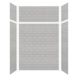 American Standard Legacy 60-in x 36-in x 72+24-in Glue to Wall 3-Piece Transition Tub Wall Kit - 7W4500-345.GG3672N-M