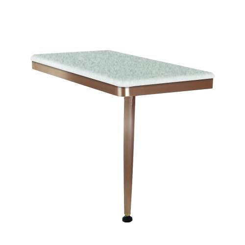 SMSSSL2412R-CB27 Savannah 24-in x 12-in x 19-in Right-Hand Shower Seat With Champagne Bronze Frame and Leg, Grey Stone
