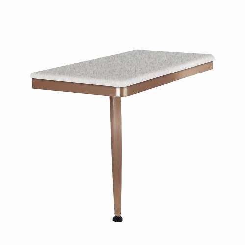 SMSSSL2412L-CB27 Savannah 24-in x 12-in x 19-in Left-Hand Shower Seat With Champagne Bronze Frame and Leg, Grey Stone