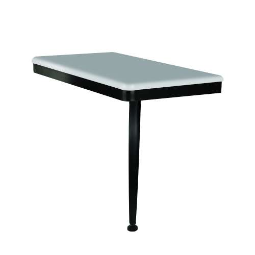 SMSSSL2412R-MB39 Savannah 24-in x 12-in x 19-in Right-Hand Shower Seat With Matte Black Frame and Leg, Grey