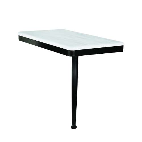 SMSSSL2412R-MB190 Savannah 24-in x 12-in x 19-in Right-Hand Shower Seat With Matte Black Frame and Leg, Bellagio