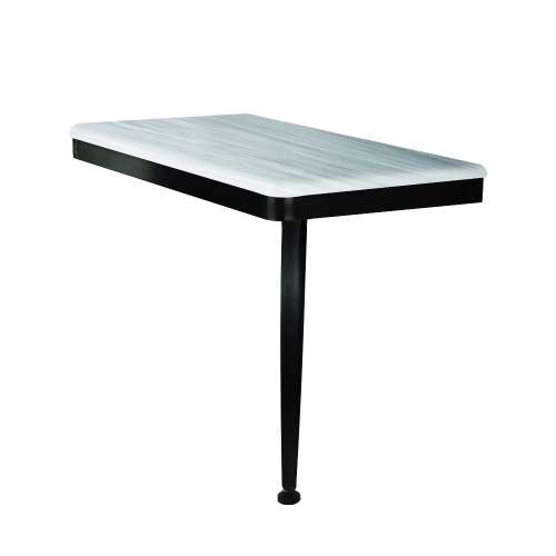 SMSSSL2412R-MB186 Savannah 24-in x 12-in x 19-in Right-Hand Shower Seat With Matte Black Frame and Leg, Iceberg Grey