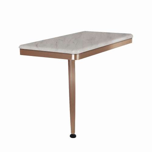 SMSSSL2412L-CB185 Savannah 24-in x 12-in x 19-in Left-Hand Shower Seat With Champagne Bronze Frame and Leg, Creme Brulee