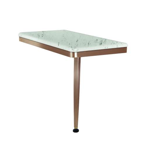 SMSSSL2412R-CB47 Savannah 24-in x 12-in x 19-in Right-Hand Shower Seat With Champagne Bronze Frame and Leg, Carrara