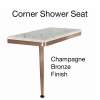 SMSSSL2412L-CB47 Savannah 24-in x 12-in x 19-in Left-Hand Shower Seat With Champagne Bronze Frame and Leg, Carrara