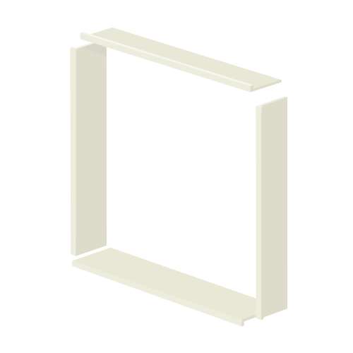 48in x 48in x 7-1/4in Window Trim Kit, in Cameo