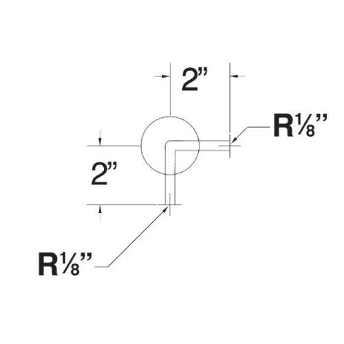 SMOCT962-02 96-in Solid Surface Outside Corner Molding (2 Pieces), Cameo