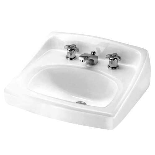 Lucerne® Wall-Hung Sink For Exposed Bracket Support With 8-Inch Widespread, 0356028.020