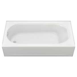 Princeton® Americast® 60 X 30-Inch Integral Apron Bathtub Above Floor Rough Left-Hand Outlet With Integral Drain, 2392202Ich.020