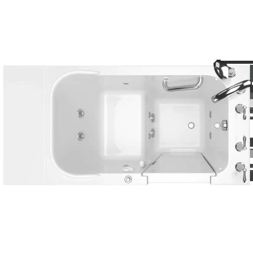 Gelcoat Value Series 28X48-Inch Walk-In Bathtub With Whirlpool System  Right Hand Door And Drain, 2848.409.Wrw-Pc