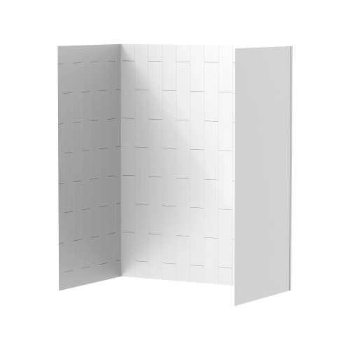 Aspirations 60 X 36 X 72-Inch Vertical Tile Bath Wall Set, 2952Bwt36.020