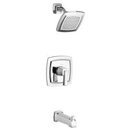 Townsend® 2.5 Gpm/9.5L/Min Tub And Shower Trim Kit With Rain Showerhead, Double Ceramic Pressure Balance Cartridge With Lever Handle, Tu353502.002