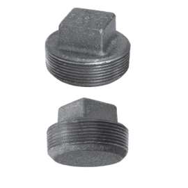 0318902046 PLUG 2-1/2 BLACK CAST IRON SOLID SQUARE HEAD 125# THREADED