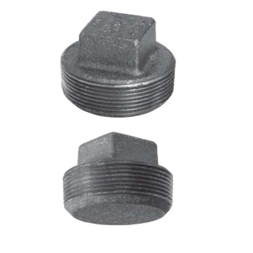 0318902046 PLUG 2-1/2 BLACK CAST IRON SOLID SQUARE HEAD 125# THREADED