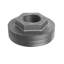 1DX1.BTB BUSHING 1-1/2x1x1 BLK CI DOUBLE TAPPED