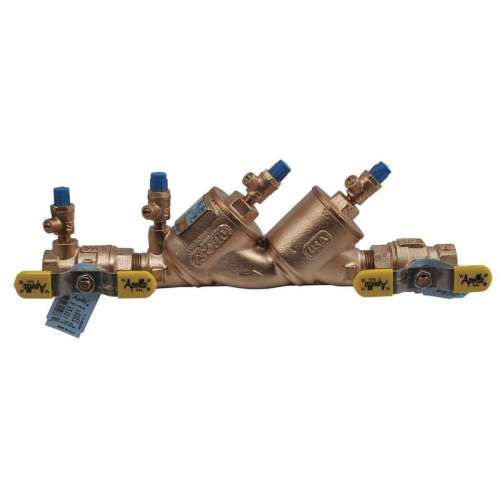 Double Check Valve Assembly, Lead Free Bronze, Apollo 4ALF-100 Series, FNPT Connection, 1-in