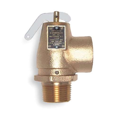 13214B15 Cast Bronze Safety Relief Valve, MNPT Inlet Type, FNPT Outlet Type