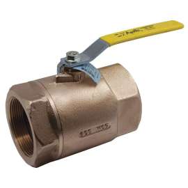 LF Bronze Ball Valve, Inline, FNPT, 1/2-in