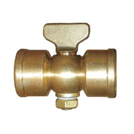 4110201 1/4-in Brass Air Cock, Spring Bottom Type, FNPT x FNPT Connection Type