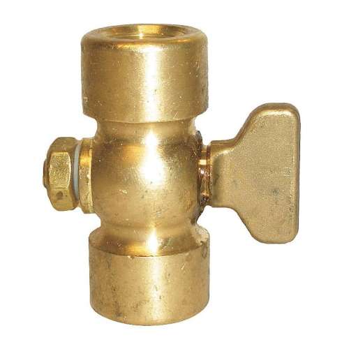 4110204 1/4-in Brass Air Cock, Nut Bottom Type, FNPT x FNPT Connection Type