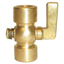 1/4-in Brass Air Cock, Spring Bottom Type, FNPT x FNPT Connection Type
