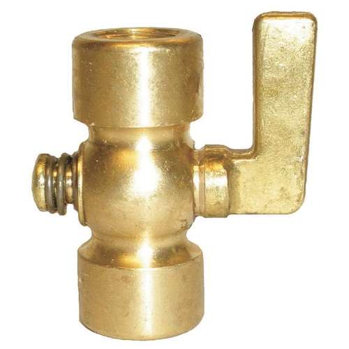 4138004 1/4-in Brass Air Cock, Spring Bottom Type, FNPT x FNPT Connection Type