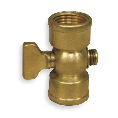 3/8-in Brass Air Cock, Spring Bottom Type, FNPT x FNPT Connection Type