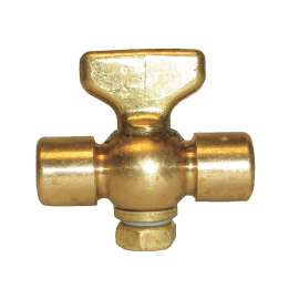 4139104 1/2-in Brass Air Cock, Nut Bottom Type, FNPT x FNPT Connection Type