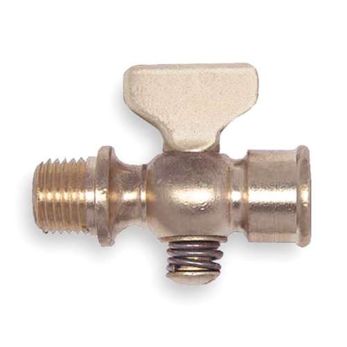 1/8-in Brass Air Cock, Spring Bottom Type, MNPT x FNPT Connection Type