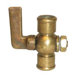 1/8-in Brass Air Cock, Nut Bottom Type, FNPT x FNPT Connection Type