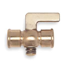4144001 1/4-in Brass Air Cock, Spring Bottom Type, FNPT x FNPT Connection Type